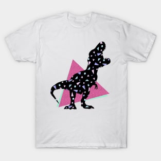 Radical Memphis patterned T-rex T-Shirt